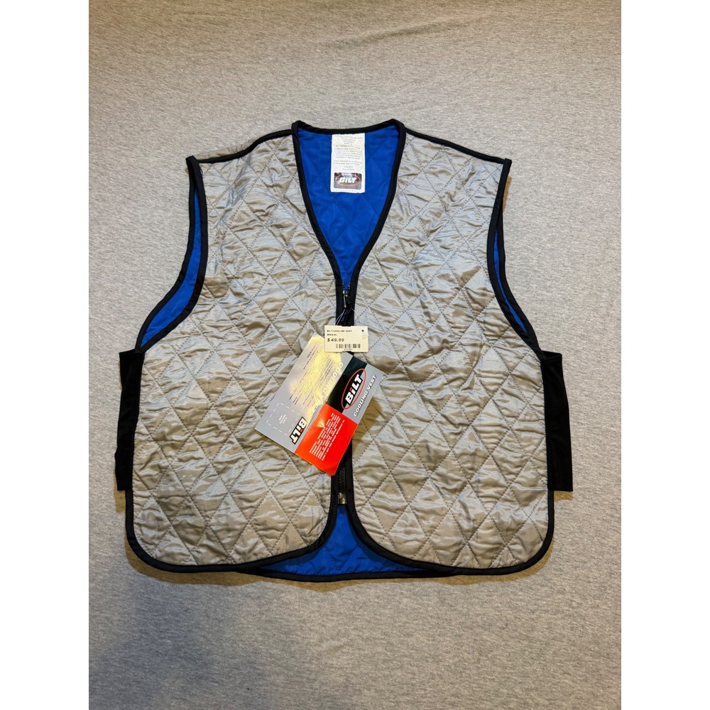 Bilt Evaporative Cooling Vest Grey Blue Motorcycle Riding Gear 6529-XL New